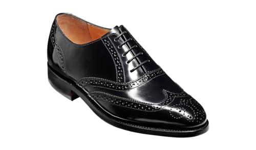 Single Leather Sole Barker, scarpa Albert Oxfords da uomo, Nero