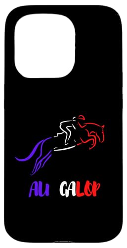 Au Galop Cavalier Francais Cheval Equitation Made in France スマホケース iPhone 15 Pro 用