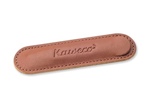Kaweco Eco 1er Leder Etui Brandy I Stifte Etui passend für die Liliput Serie I Schreibetui aus echtem Leder mit schöner Prägung I schicke & Klassische Stifttasche I Stiftetui 10,7 x 2,9 cm