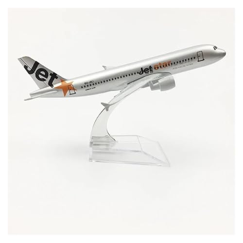LIUSANG Aviones a Escala 16 cm for el Modelo de avión Jetstar Airbus A320 Modelo de avión de aleación fundida Modelo de avión de Metal Adornos Aptos para exhibición
