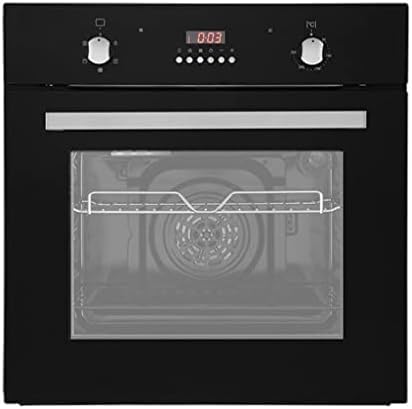 Cookology FOD602BK Large Built-in Electric True Fan Oven in Black - 60 Litre Capacity - Easy Programmable Timer - Digital Clock - Defrost Setting - Grill Mode