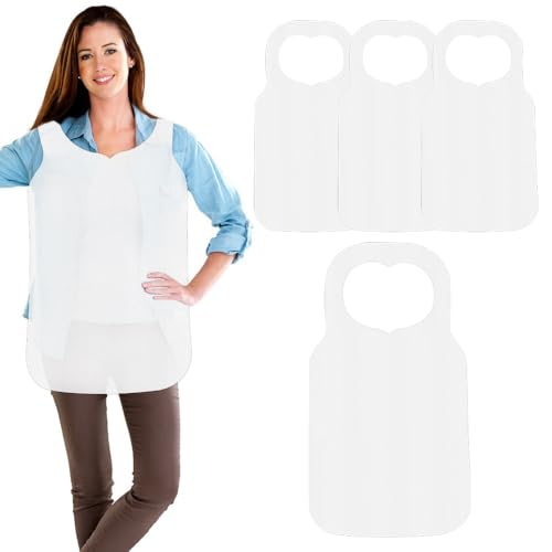 UHETLET 50 PCS Delantales Desechables para Adultos 70 cm de Largo, Baberos Impermeables de Telas No Tejidas para Un Solo Uso, Delantales Desechables para Pintar, Cocinar, Hornear y Jardinería