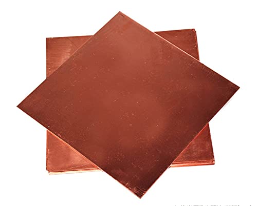 Davitu Wires & Cables - 1PCS CP006 Ultra-Thin Copper Sheet 100mm*100mm*4.0mm T2 Copper Plate Sell at a Loss Sheet Copper