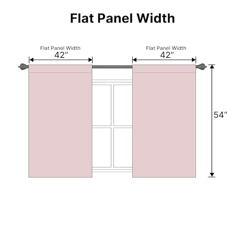 Image of H.VERSAILTEX Blackout Curtains Thermal Insulated Window Treatment Panels Room Darkening Blackout Drapes for Living Room Back Tab /Rod Pocket Bedroom Draperies (2 Panels, Baby Pink, 42 x 54 Inch)