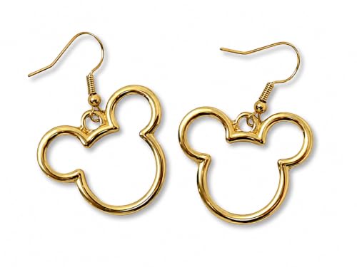 Gold and Silver Classic Mouse Ear Shaped Earrings (Gold Standard)