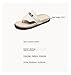 fzmnwwc Women's Thick Soled Leather Flat Slippers, Black Beach Fashion Flip Flops, Sizes 5-11(Apricot,8)