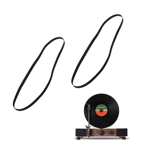 DHWEKU 2 Stück Belt Antriebsriemen Plattenspieler Gummiband Phonograph Ersatzgürtel Riemen für Plattenspieler Riemen Plattenspieler Recorder Riemen Teile Plattenspieler-Gürtel 270 mm