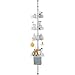 DUFU Estantería de Ducha Telescópica para Esquina - Acero Inoxidable Antideslizante, Sin Taladro con 4 Cestas | Altura Ajustable 73-265cm | Estable para Bañera/Baño - Gris