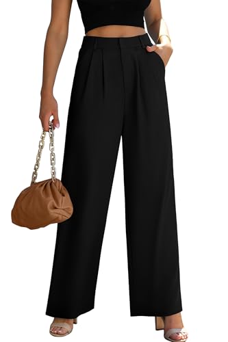 Women's Wide Leg Dress Pants High Waisted Business Casual Trousers Dressy Work Office Pants with Pockets