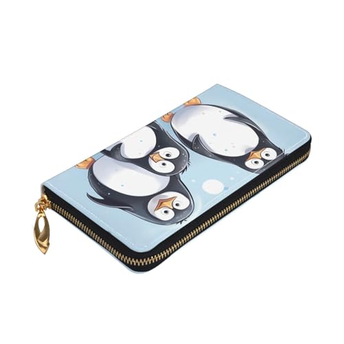 Cute Penguins Women's Wallet Large Capacity Credit Card Holder Zip Phone Clutch Ladies Travel Purse3