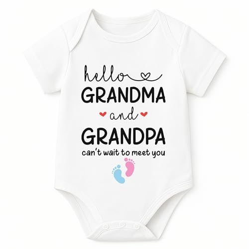 Lillypupp Pregnancy Announcement Gift for Grandparents to be | Baby Coming Soon Bodysuit | Reveal idea for Grandma, Grandpa, Dad, Husband, Aunt, Uncle or Family