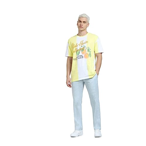 Image of Jack & Jones Men's Cotton Printed Relaxed Fit Crew Neck T-Shirt