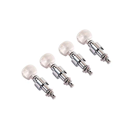 Alnicov Getriebe Banjo Pegs Maschinenköpfe mit Perlen Pegs für 4 String Banjo Chrome