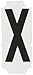 Brady 6450-X, Quik-Align Labels, 2" Height, Black, Legend "X" (10 per Package)