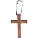 Bright Creations 50-Pack Mini Wooden Cross Keychains Bulk for Party Favors, Necklace and Bracelet Charms for Jewelry Making (1.2x1.7 in)