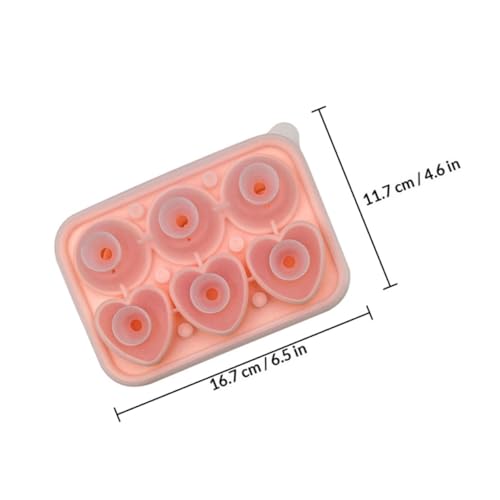 Molde para cubos de hielo rosa de silicona Healifty miniatura 2