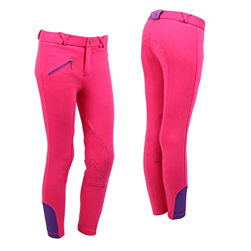 Pantalon d'équitation enfant QHP avec basanes pour jeunes cavaliers