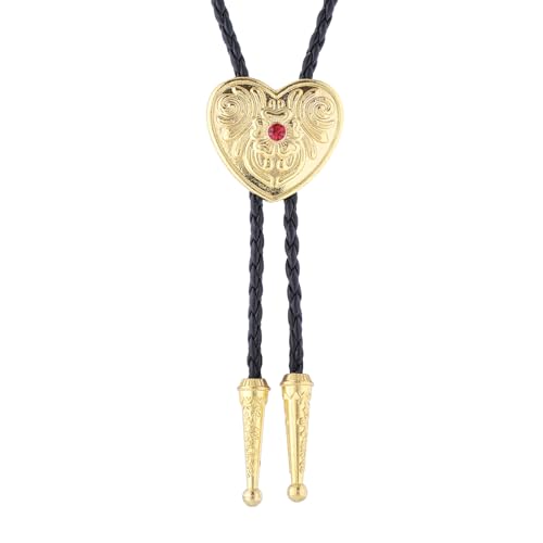 Image of Bolo Tie for Men Women Western Cowboy Bolo Tie Heart Necktie Cowboy Carter Fan
