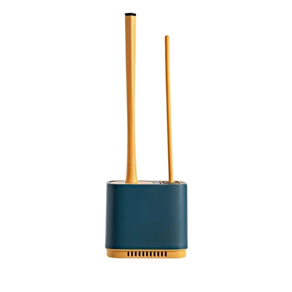 toilet brushes & holders Wall Mounted Plastic Toilet Brush Holder Set with Base Two Brushes