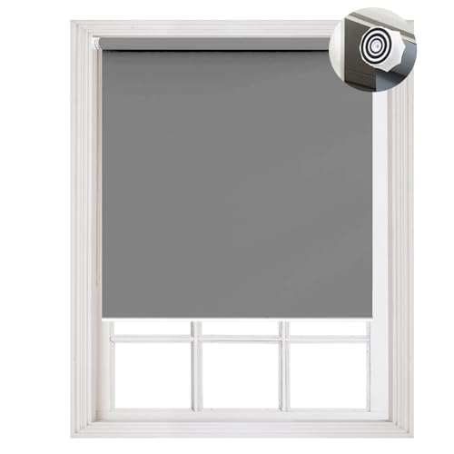 Store enrouleur occultant gris clair store thermique facile à installer