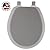 MAYFAIR 41EC 162 Cameron Toilet Seat will Never Loosen and Easily Remove, ROUND, Durable Enameled Wood, Silver