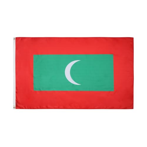 AZ FLAG - Bandera Maldivas - 90x60 cm - Bandera Maldiva 100% Poliéster Con Ojales de Metal integrados - 50g - Colores Vivos Y Resistente A La Decoloración