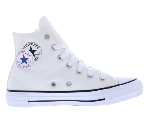 Converse Chuck Taylor All Star High GS Girls Shoes Size 6.5, Color: Vintage White/White/Black-White2
