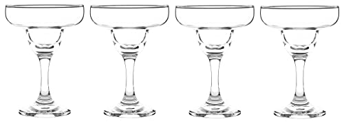 Epure Venezia Collection 4 Piece Margarita Glass Set - Classic For Drinking Margaritas, Pina Coladas, Daiquiris, And Other Cocktails (Margarita (9 Oz)) #TOP1