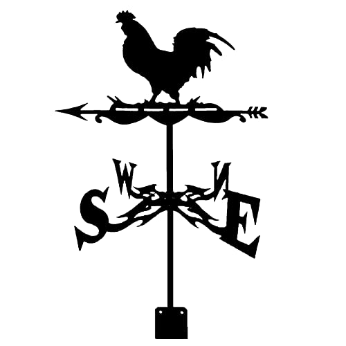 Veletas Familiares,Veleta de Metal con Adorno,estaca para jardín,indicador dirección del Viento,Veleta,Herramienta medición Profesional Exteriores,Patio,Techo (pájaro)