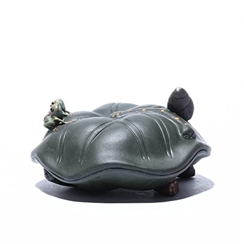 Mascota de té que rocía agua arcilla púrpura adorno mesa OwKay