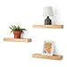 Amazon Basics - Estantes flotantes de Pared de Madera, Paquete de 3, Pino, 40,13 x 12,7 x 4,57 cm