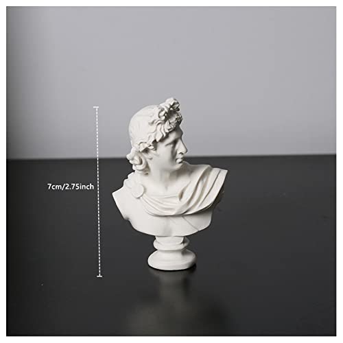 Gisela D Greek Bust Apollo Statues Venus Figure Sculpture Bust Ares Portraits Crafts Greek Mythology Decor Desktop Ornament Renaissance Home Decor Crafts(3Pcs) #TOP2