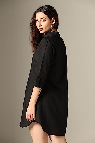 Dhruvi Trendz Womens Rayon Women Western Dresses Regular Fit Fit And Flare (Dt-Wd1100_Sky_M)