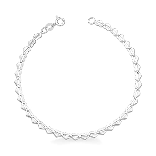 Pulseira Roma Coração Prata 925