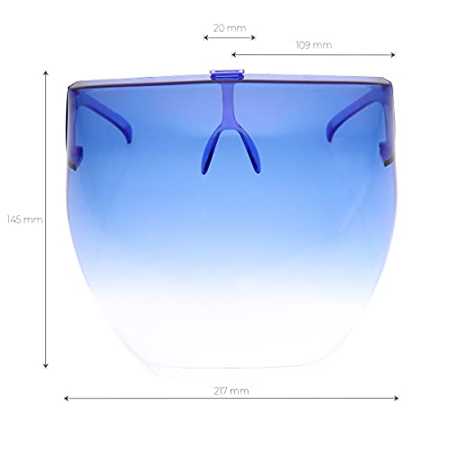 zeroUV Tinted/Ombre Face Shield Full Cover Visor Glasses/Sunglasses (Anti-Fog/Blue Light Filter) Lapis/Fade4