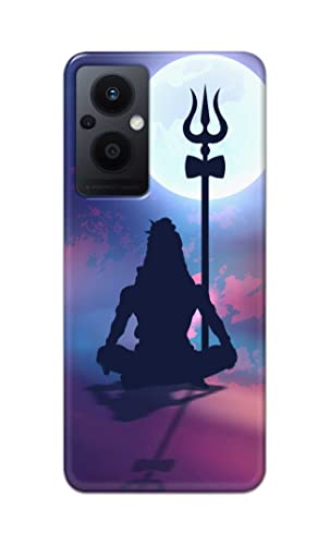 Image of Printed Hard Back Cover Case for Oppo F21 Pro 5G | Oppo F21s Pro 5G | Oppo Reno 7Z 5G Back Cover (Lord Shiva) -702