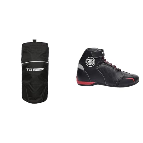 Image of TVS Knee Guards for Bikers-CE Level 2 Certified Impact Resistance, Enhanced Visibility with Reflective Accents, Adjustable & Comfort Fit, 600D Polyester, Breathable for Long Rides