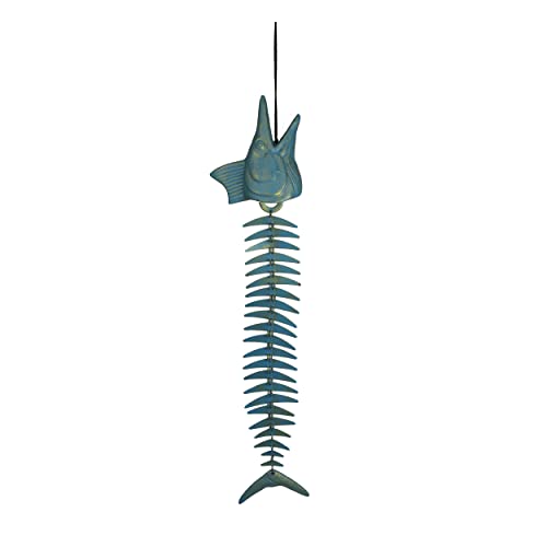 14-inch brass fish wind chime marlin design