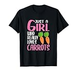 regalo da donna con carota, solo una ragazza che ama davvero le carote maglietta