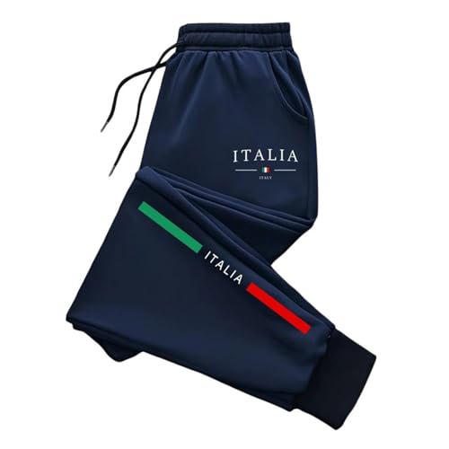 RUMAOZIA Pantalon de jogging long pour homme avec imprimé Milan - Pantalon de survêtement - Automne - Hiver - Italie - Chaud - Pantalon d'extérieur -...