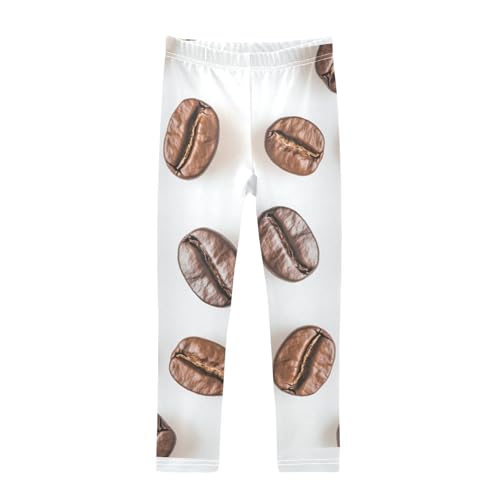 ZZKKO Girls Leggings Coffee Bean Toddler Girls Clothes Leggings for Girls Toddler Girls Leggings 3-4T