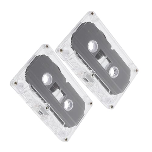 DOITOOL 2pcs Recording Blank Audio Tape Cassette Tape Wall Decor Music Cassette Empty for Music Lover