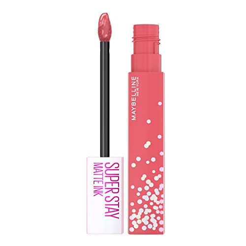 Maybelline New York Super Stay Matte Ink Liquid Lipstick, Transfer-Proof, Long-Lasting, Limited-Edition Birthday-Cake-Scented Shades, Guest of Honor, 0.17 Fl Oz