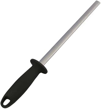 8 Inch Diamond Knife Sharpening Steel Rod, Professional Kitchen Diamond Knife Blade Sharpener Rod Stick, Knife Honer Steel for Honing Knife Blades, Chef Knives and Shears