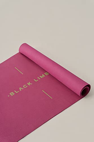 Black Limba Goa - Esterilla o colchoneta mat de yoga y todo tipo de ejercicios de suelo con superficie antideslizante y líneas de guía 186 x 65 cm Cover