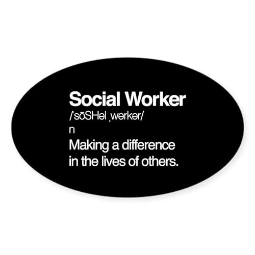 CafePress Social Worker Definition Oval Car Bumper Sticker