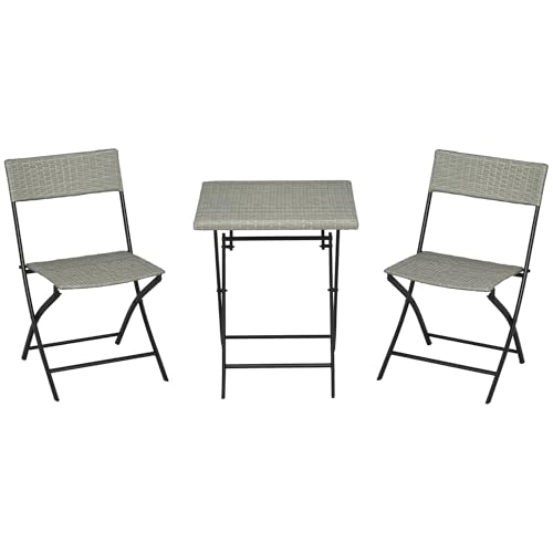 Outsunny Polyrattan Gartenmöbel Set, Outdoor Lounge Balkonmöbel für...