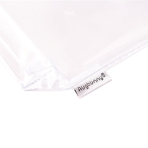 Multi-purpose Waterproof Clear Vinyl Zippered Toiletry Cosmetics Makeup Pouch With French Tape 4-pack4