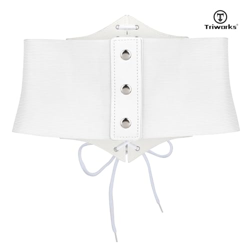 Corset Belt for Women, Lace Up Elastic Waist Belt,Tied Waspie Corset Belts for Women Halloween Costume4