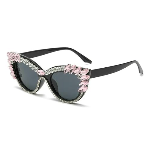 Lunettes de soleil rétro avec teintes colorées roses et noires